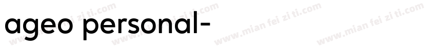 ageo personal字体转换